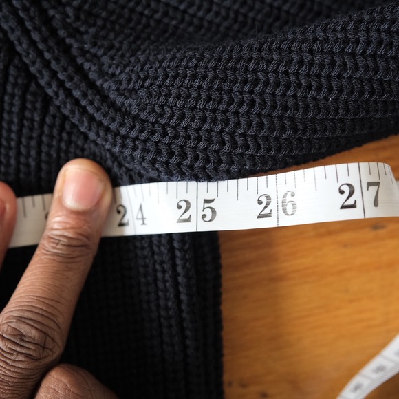 Bottega Veneta Ribbed Full Zip Cardigan Sweater Mens Black Blue Knit Luxury L - Picture 8 of 10